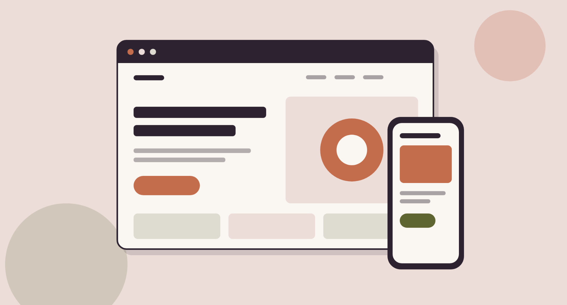 Ilustração de site profissional